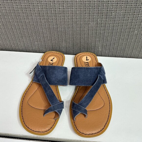 Blue Veda Leather Toe-Loop Sandals Size 7M Women's - Picture 3 of 8